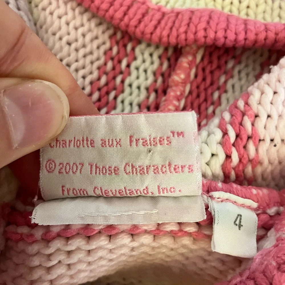 Y2K 2007 Strawberry Shortcake Sparkle in Spotlight Knitted sweater